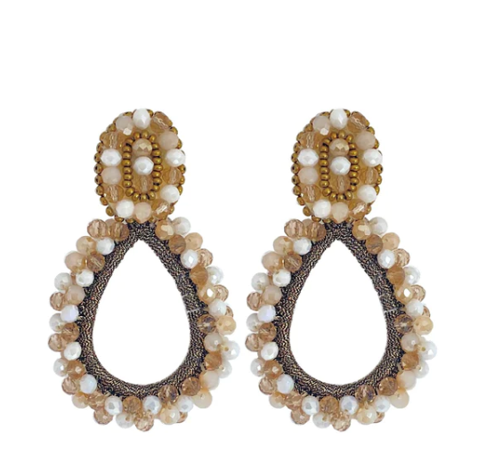 PAULIE POCKET LAUREN EARRINGS - CHAMPAGNE