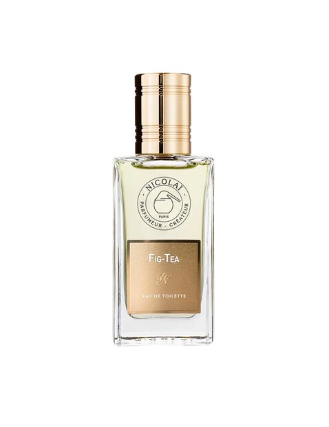 Nicolai Fig-Tea is een fruitig bloemig parfum met vijg, osmanthus, thee, jasmijn en muskus.