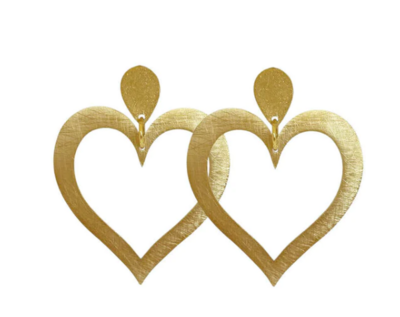 PAULIE POCKET BIG HEART EARRINGS - MATTE