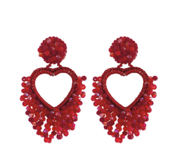 PAULIE POCKET AMORE EARRINGS - RED