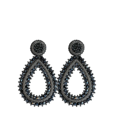 PAULIE POCKET Drops Tarah Earrings - Silver Grey